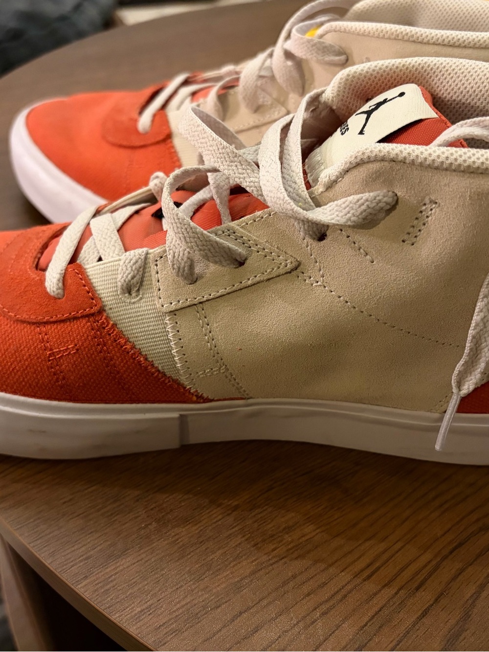 Jordan Men’s ' Series Mid Sneakers in Orange and Cream - Picture 9 of 11